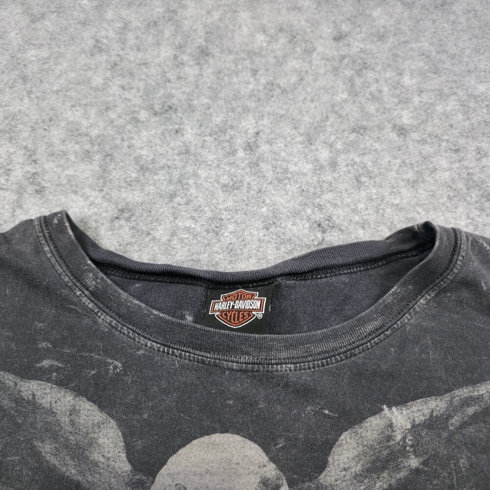 VTG Y2K Harley Davidson Motorcycles Shirt Mens XL Black Eagle Wings Graphic USA - Picture 6 of 14